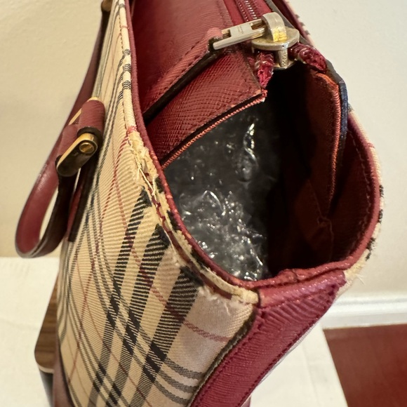 Authentic Vintage Burberry Handbag Bag Tote - Picture 12 of 16
